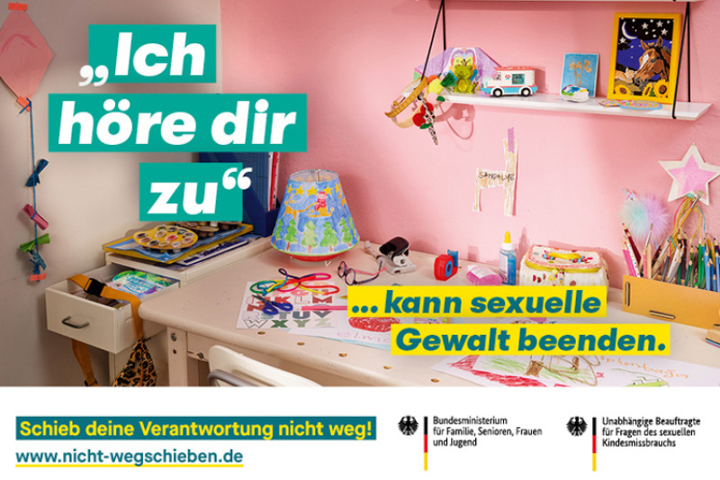 Bildmarke: 'Ich höre dir zu' ... kann sexuelle Gewalt beenden