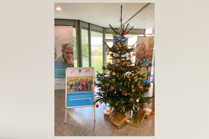 Europa-Weihnachtsbaum im Aalener Landratsamt