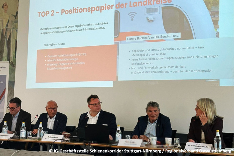 Vorstellung innerhalb der IG Schienenkorridor Stuttgart–Nürnberg
