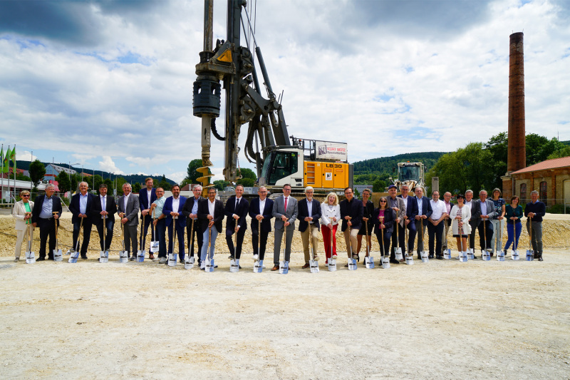 Erster Spatenstich für den Zweiten Verwaltungsstandort auf dem Union-Areal in Aalen