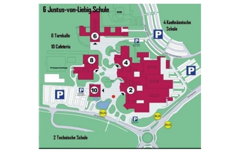 Lageplan Justus-von-Liebig-Schule Aalen
