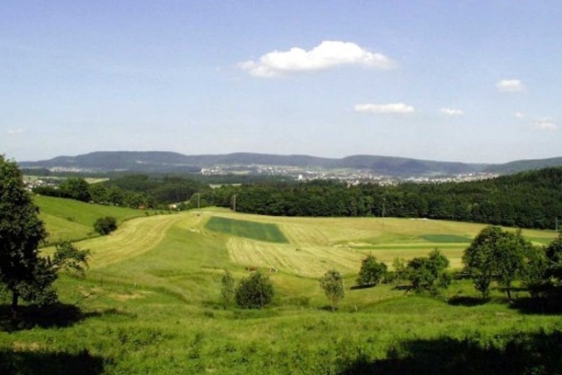 Blick aus dem Welland zur Alb