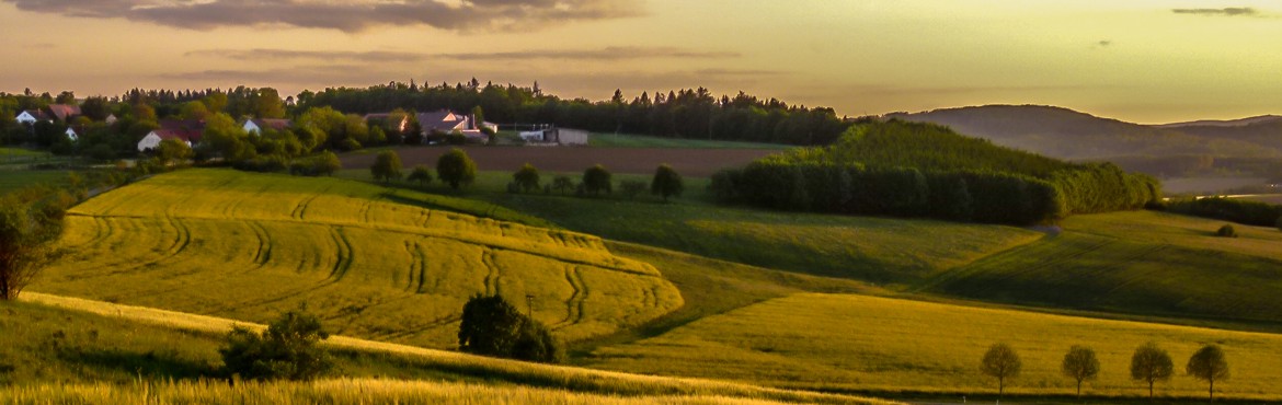 Abendstimmung bei Jagstheim, aufgenommen von H. Leuchte